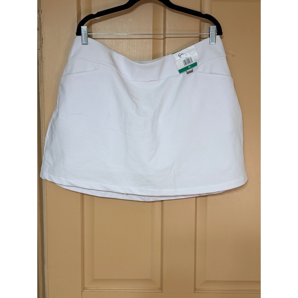 Greg Norman Womens White Golf Skort XL Stretch Pull On Athletic Skirt 1757480